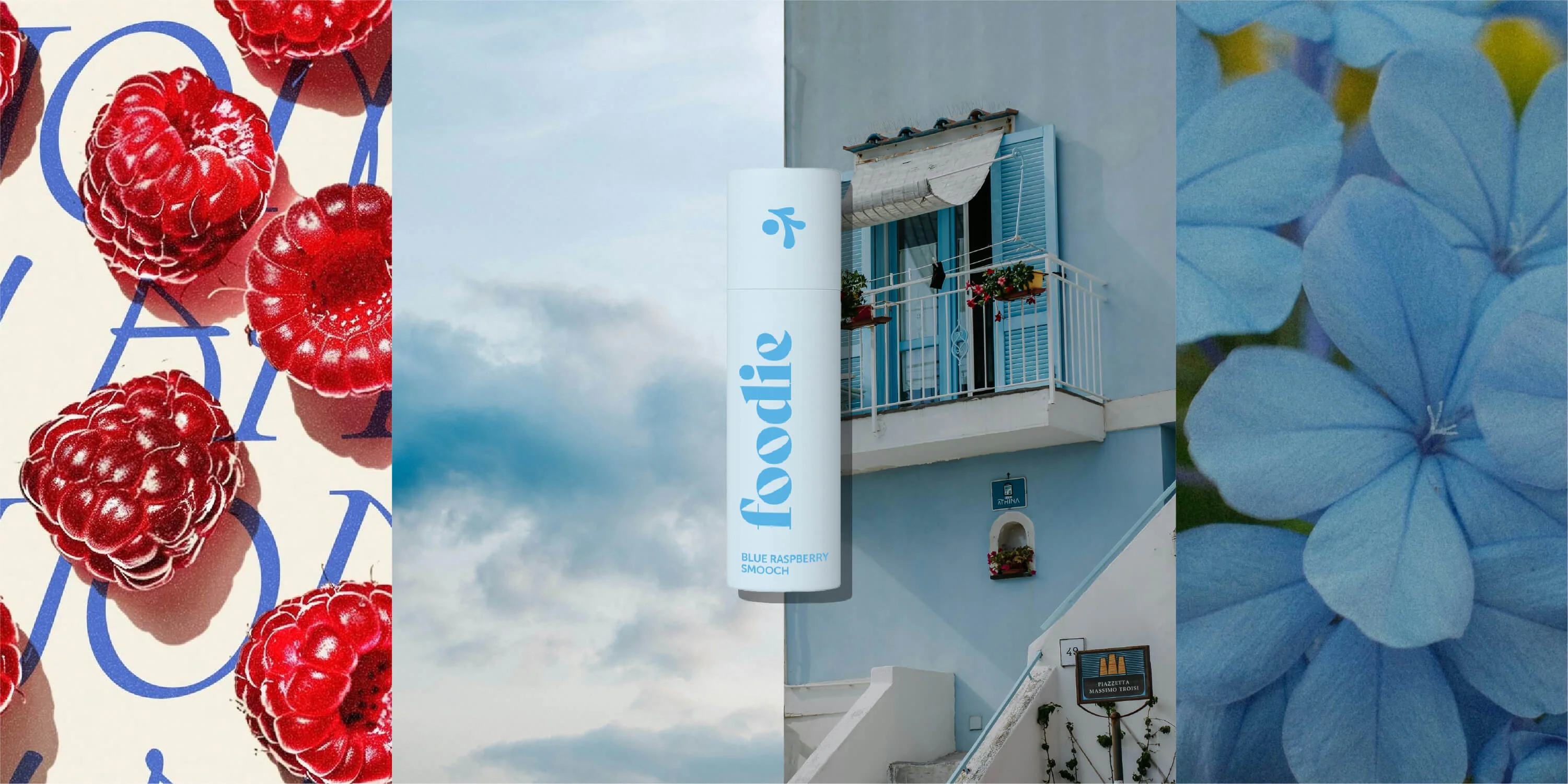 Malinový balzám na rty Foodie Blue Raspberry